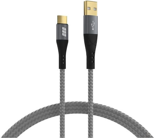 EFB Braided USB 2.0 Cable USB-C male - USB-A 60W Χρυσό 0.5m