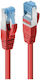 Lindy S/FTP Cat.6a Gigabit Ethernet Network Cable 7.5m Red