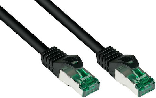 Good Connections Direktbefestigung Kupfer Kat.6a (Gigabit) Netzwerkkabel Ethernet Außenbereich 3m Schwarzes