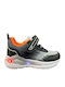 Παιδικά Sneakers με Σκρατς & Φωτάκια Γκρι