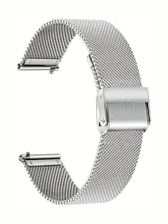 Wsshe Metallic-Armband Silber 14mm