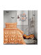 Das Home 4969 Set Kids Duvet Cover Single with Pillowcase Orange 160x240cm