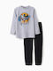 Zippy Παιδική Πιτζάμα Χειμωνιάτικη Fleece Γκρι