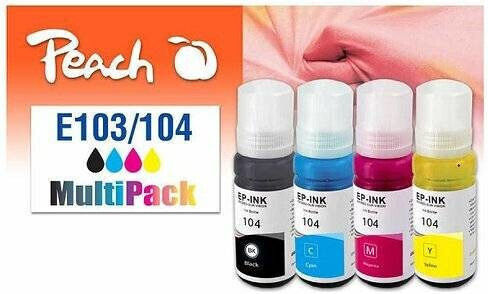 Peach Πακέτο Συμβατών Μελανιών Εκτυπωτή InkJet Epson 103/104 70ml Μαύρο 1τμχ
