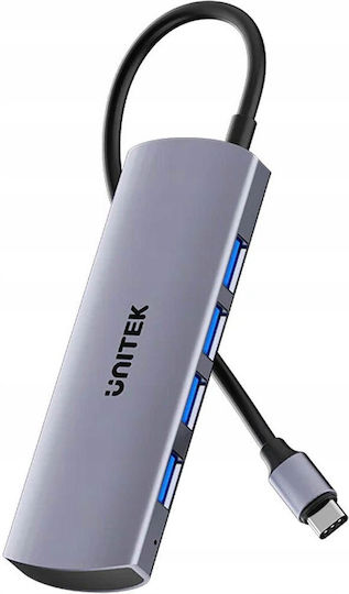 Unitek USB 3.0 4-Port Hub with USB-C Connection Gray