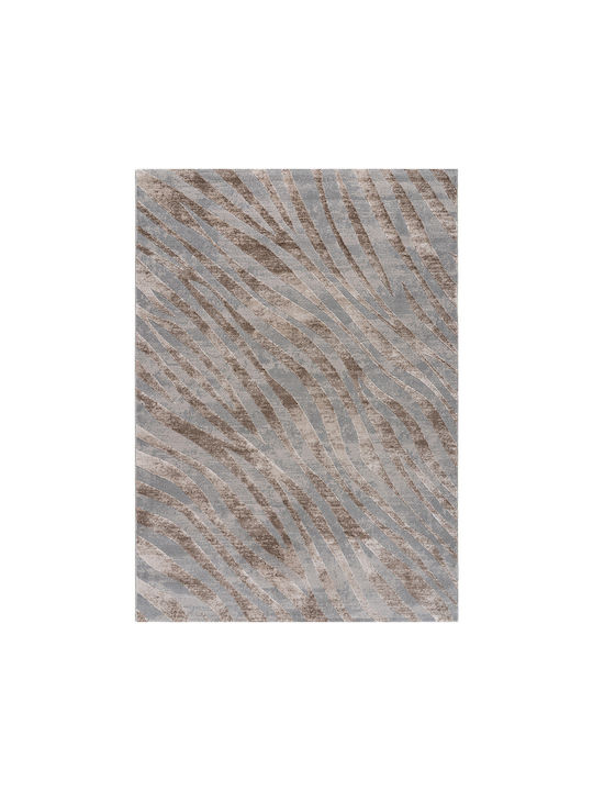 Beauty Home Rectangular Beige and Gray Living Room Rug 133x190cm