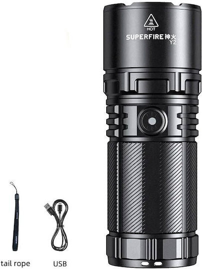 Supfire Lanternă cu LED Reîncărcabilă IP44 cu Luminozitate Maximă 1400 Lumen