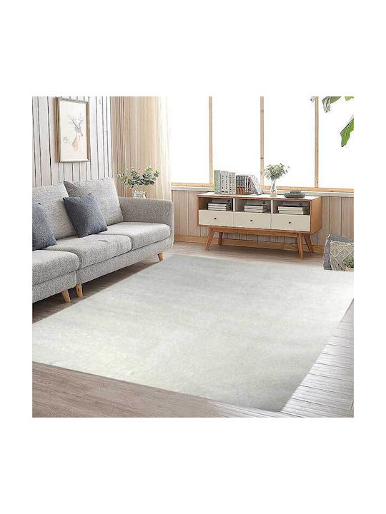 SpitiBazaar Rug Rectangular Shaggy Furry White