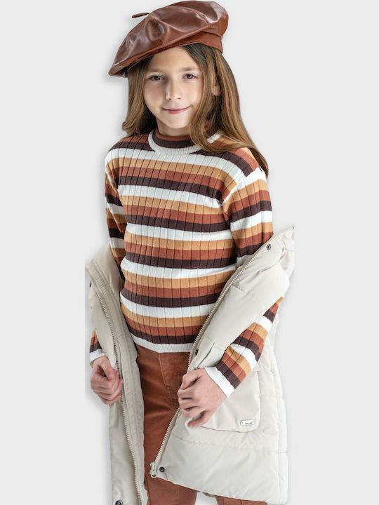 Kids' Quilted Jacket Sleeveless with Hood Vanilla