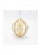 Hängendes Kugel Ornament Ornament Glas Transparent 8cm Set 4Stück