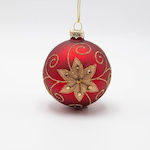 Hängendes Kugel Ornament Ornament Glas Rot 8cm ...