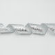 Ribbon With Silver Rough Cut Glitter 6.30cm 10m Eurolamp 600-47555
