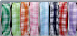 Checked Ribbon 20mm Orange