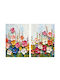 Πίνακας Καμβάς Σετ 2τμχ 833hrc1103 80x120cm Multi Wallity Κάθετοι Ξύλο Καμβάς