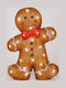 Eurolamp Illuminated Christmas Plastic Figure Candy Brown Height 37cm