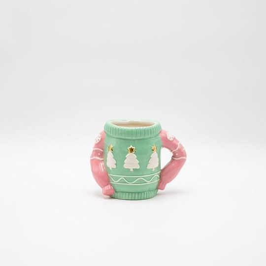 Eurolamp Weihnachtliche Becher Keramik Grün Weihnachtlich Becher Keramik Grün L15.5xB12.2cm.