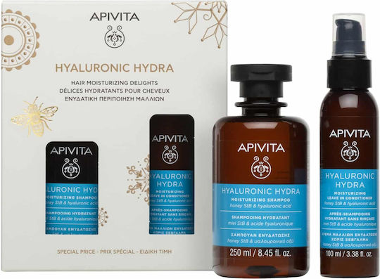 Apivita Hyaluronic Hydra Hair Care Set for Hydration with Shampoo and Conditioner 2pcs