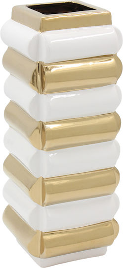Keskor Διακοσμητικό Βάζο Keramik Weiß 12x12x32cm 1Stück