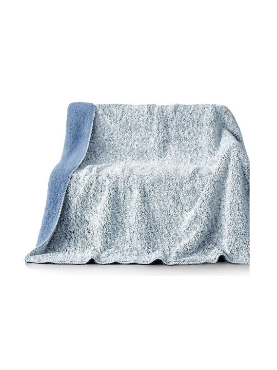 ForHome Κουβέρτα Sherpa Μονή 160x220εκ. Γαλάζιο