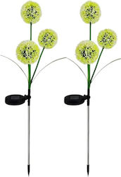 Set 2 Eingesteckte Solarlampen Blume