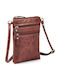 Leder Damentasche Schultertasche Braun