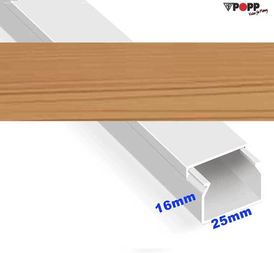 Adhesive Channel 25x16mm Speedfix Light Wood Grain Rod 2m Length