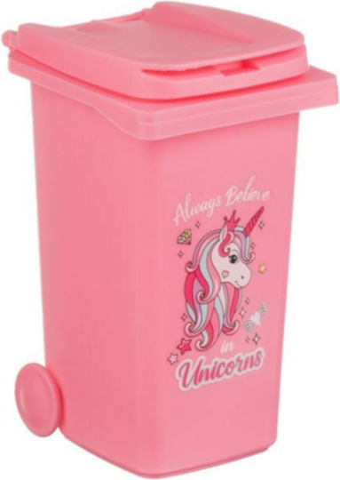 Coș de Gunoi Plastic Roz 1buc