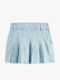 Kids' Denim Pleated Skirt Blue