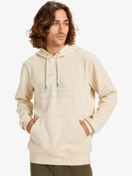 Quiksilver Logo Φούτερ με Κουκούλα Λευκό
