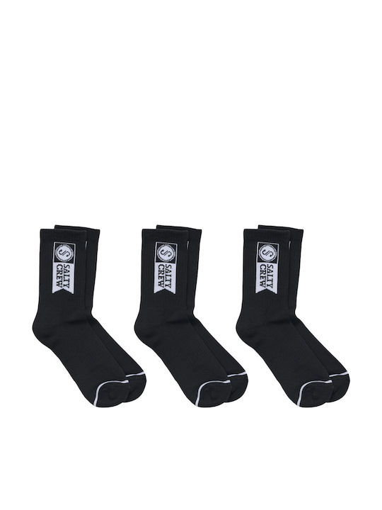 Salty Crew Men's Socks Black 3Pack Salty Crew Men's Socks Black 3Pack