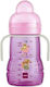 Mam Trainer Educational Sippy Cup Plastic with Handles Pink