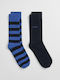 Gant Men's Solid Color Socks Blue 2Pack