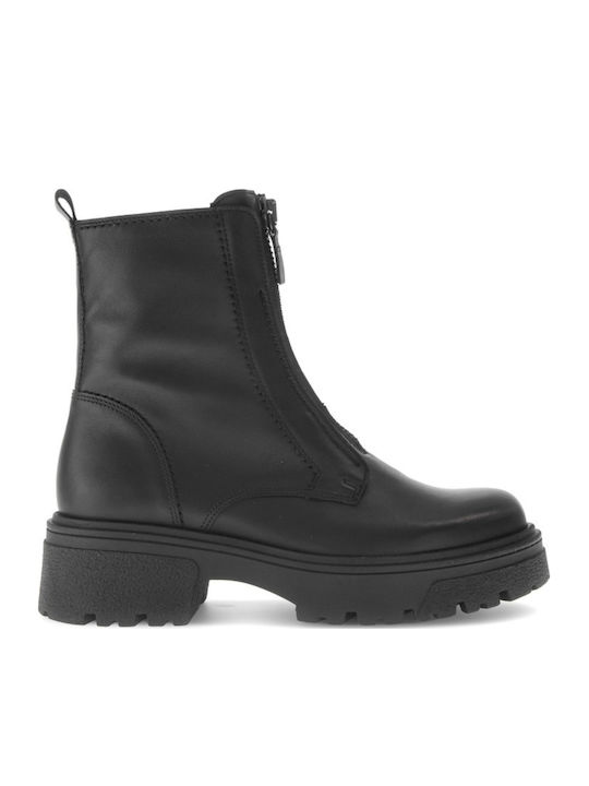 Gabor Leather Women's Ankle Boots Black