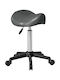Office Desk Stool with Backrest Gray 48x47x45cm