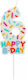 Birthday Candle Cozy Sprinkles Number 6 Multicolour Candle 7cm Kids Party