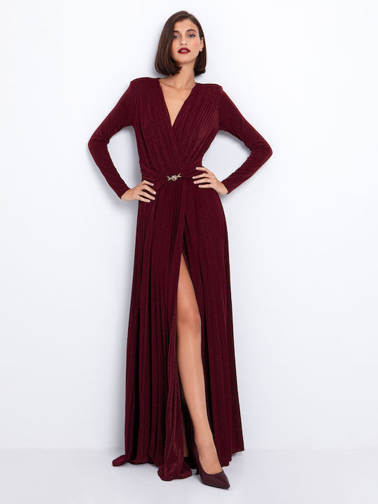 Maxi Abendkleid Bordeaux