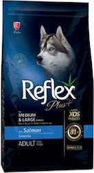 Reflex Plus 12kg Dry Food for Adult Medium & Large Breed Dogs with Salmon, Rice, Chicken and Fish