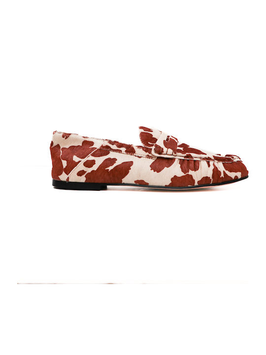 Δερμάτινα Γυναικεία Loafers σε Καφέ Χρώμα
