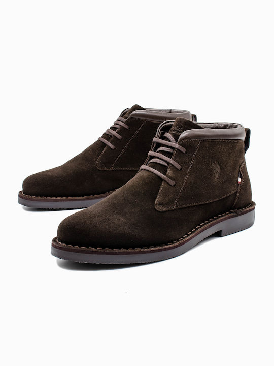 U.S. Polo Assn. Leather Brown Men's Boots Anato...