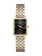 Rosefield Octagon Xs Damenuhr 24mm Batteriebetrieb mit Gold Rostfreier Stahlarmband