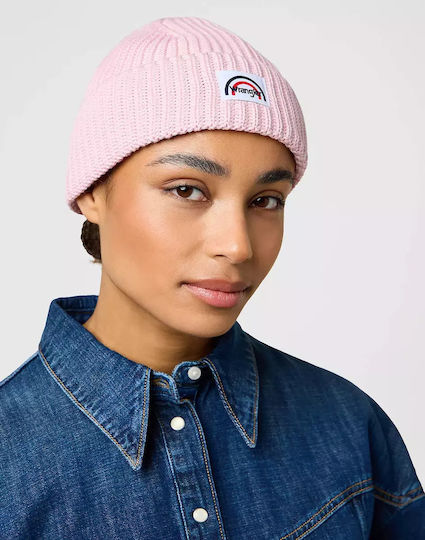 Beanie Frauen Beanie Gestrickt in Rosa Farbe