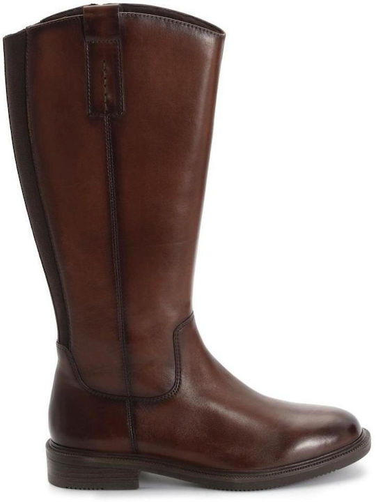 Marco Tozzi Leather Women's Boots Tabac Brown