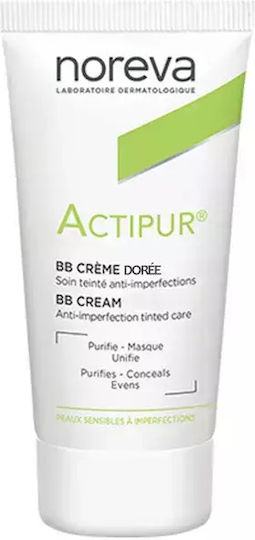 Noreva Actipur BB Golden Light Cremă de Față de Zi pentru Hidratare, Imperfecțiuni și Controlul Sebumului 30ml