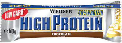 Weider High Μπάρα με 40% Πρωτεΐνη & Γεύση Peanut-caramel 50gr