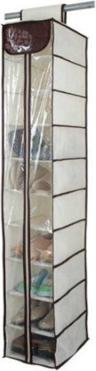 Hanging Shoe Storage Case in Beige Colour 20x30x120cm