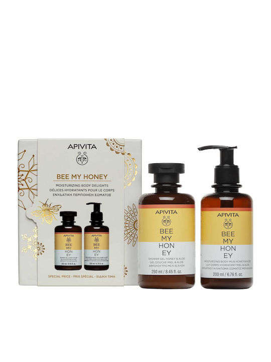 Apivita Bee My Honey Hautpflegeset für Feuchtigkeitsspendend & Reinigung Körperreinigung 2Stück