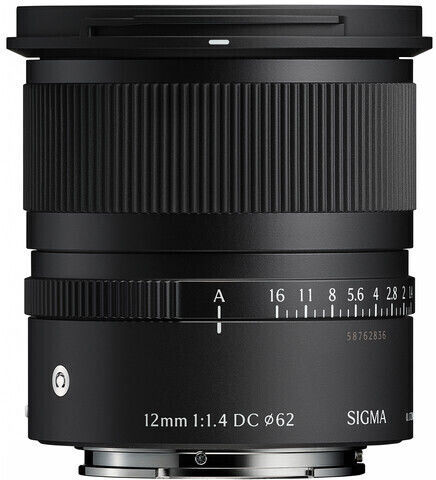 Sigma Crop Obiectiv Foto 12mm f/1.4 Fix pentru Montura Canon RF Black