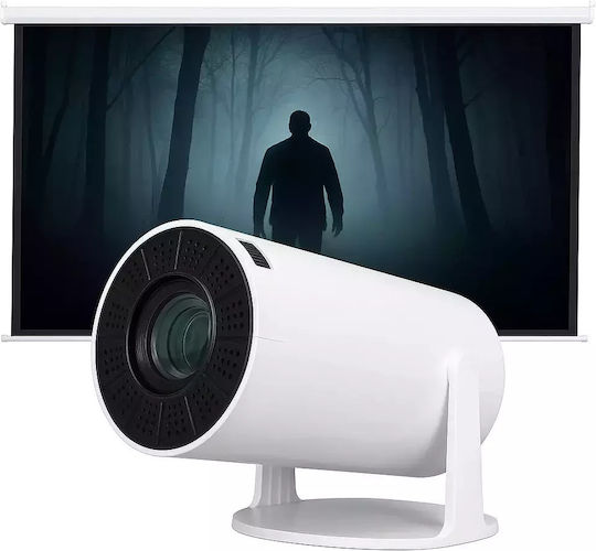 Andowl PR80 με Πανί Προβολής 000.230.18765 Mini Projector LCD Λάμπας LED με Ενσωματωμένα Ηχεία