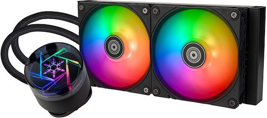 Silverstone NovaPeak 240 Water Cooling System AIO CPU with 2 Fans 120mm and ARGB Lighting