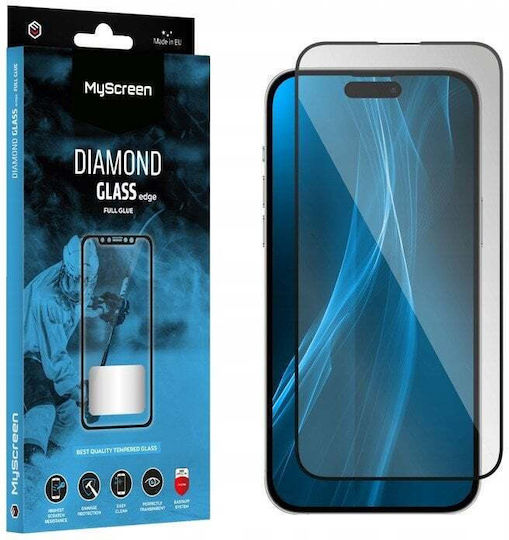 MyScreenPROTECTOR Tempered Glass Negru (iPhone 17 / 17 Pro / 16 Pro)